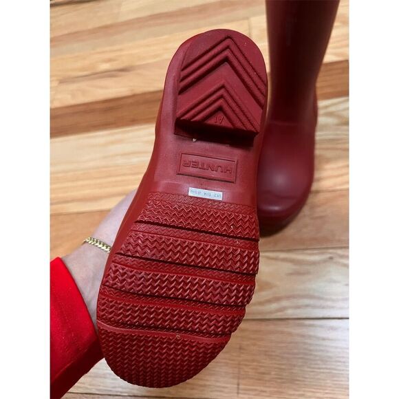 Hunter Original Kids Red Rain Boots Size 3B/4G Boys Knee High - Picture 6 of 16